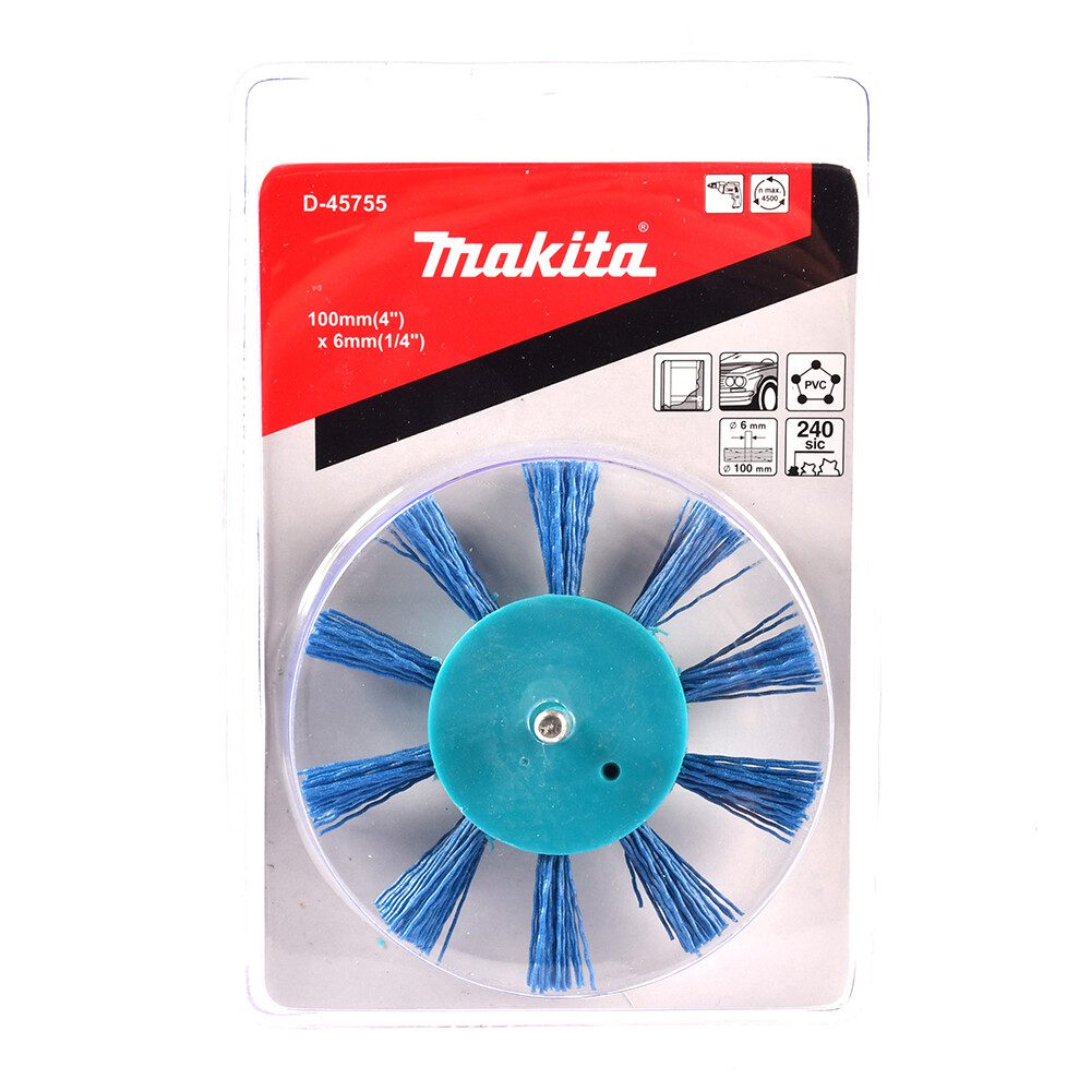 Cepillo de Nylon para Taladro Makita 100mm Tipo Flap Fino