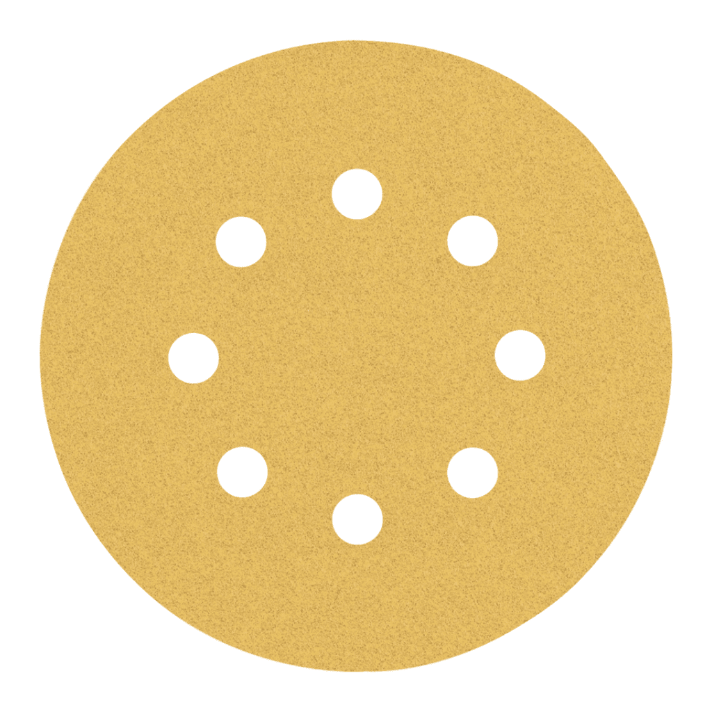 Hoja de Lija Bosch con Velcro 125mm Grano 100 x 5u.