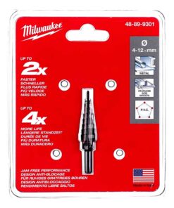 Mecha Escalonada Milwaukee 4 a 12mm